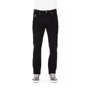 Baldinini Trend Cotton Straight-Leg Jeans Men Black Bottoms